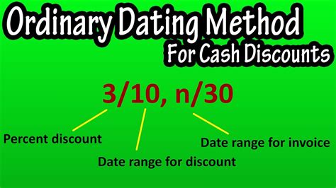 ordinary dating cash discount
